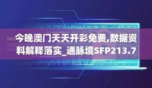 今晚澳门天天开彩免费,数据资料解释落实_通脉境SFP213.7