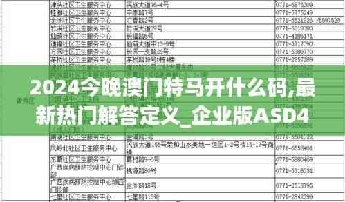 2024今晚澳门特马开什么码,最新热门解答定义_企业版ASD495.46