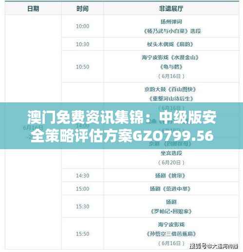 澳门免费资讯集锦:中级版安全策略评估方案GZO799.56