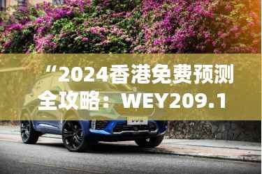 “2024香港免费预测全攻略:WEY209.1极致版资源运用策略”