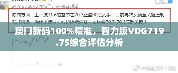 澳门新码100%精准,智力版VDG719.75综合评估分析