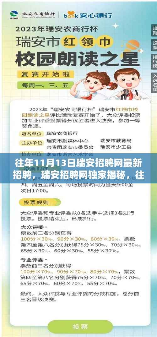 瑞安招聘网独家揭秘,历年11月13日最新招聘趋势与机会速递