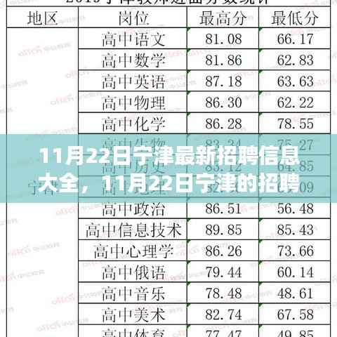 宁津最新招聘奇遇,友情、梦想与家的交响11月22日